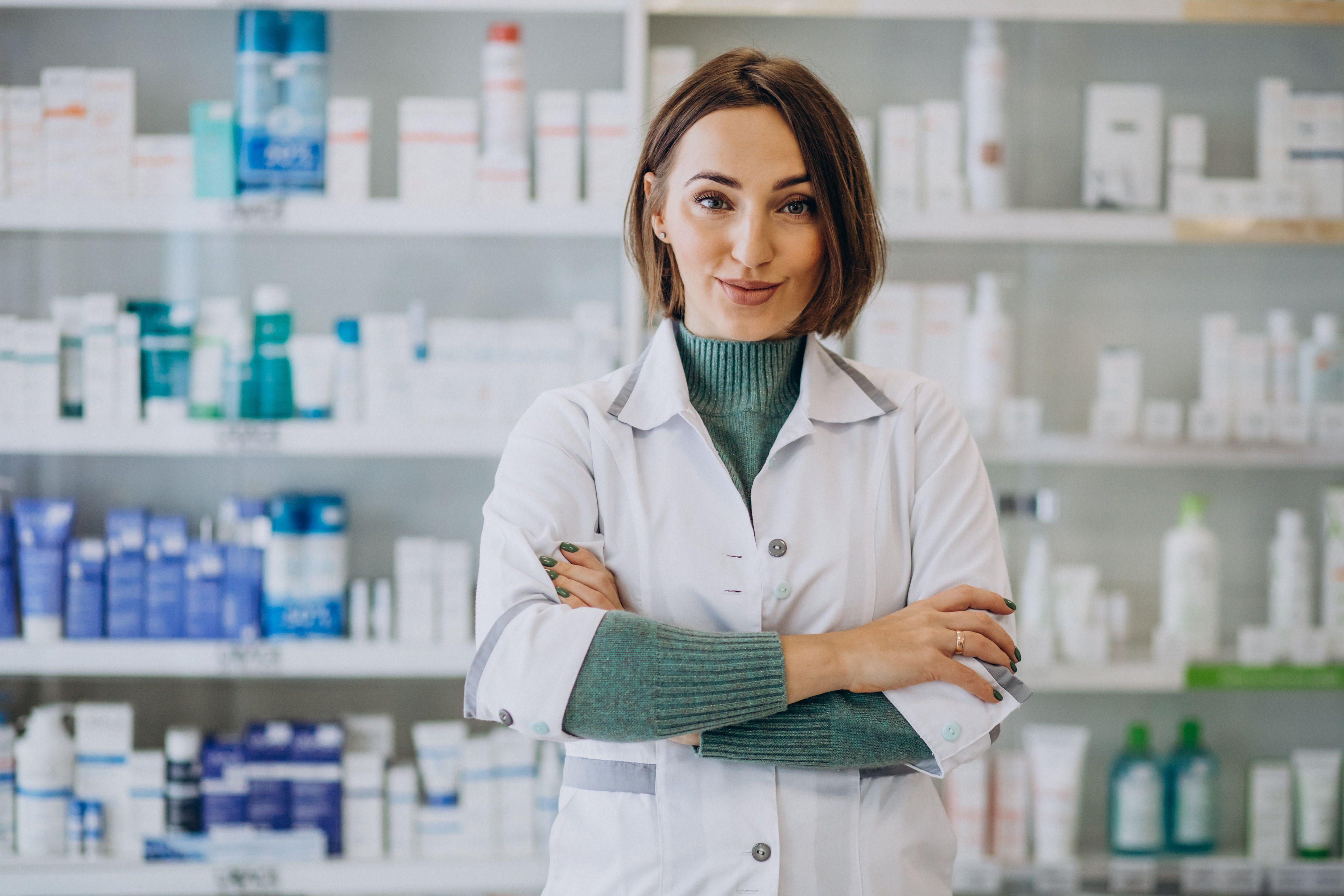 Woman working at pharmacy